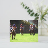 Pferderennfeld Postkarte (Stehend Vorderseite)