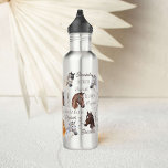 Pferderenngeschenke für Mädchen personalisiert Edelstahlflasche<br><div class="desc">Pferderenngeschenke für Mädchen personalisierte Namen sammelt Wasserflasche,  schöne Aquarellpferde Portraits mit Mädchennamen Collage.</div>
