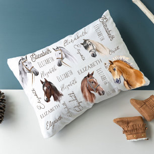 Pferderenngeschenke für Mädchen personalisiert Kissenbezug