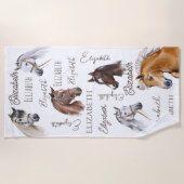 Pferderenngeschenke für Mädchen personalisiert Strandtuch (Vorderseite)