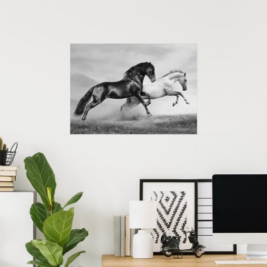 Pferderennlauf Poster (Heimbüro)