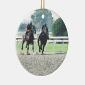 Pferderennveranstaltung Keramik Ornament (Rechts)