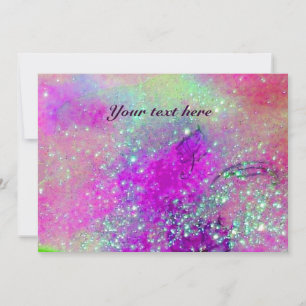 PFERDERIDER IN NACHT, blau Lila, rosa Glitzern