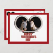 Pferderiebhaber Valentine Feiertagspostkarte (Vorne/Hinten)