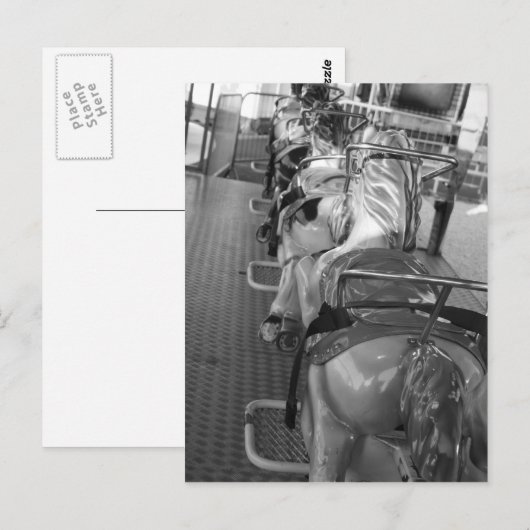 Pferderittenkarte Postkarte (Vorne/Hinten)