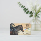 Pferderittenlehrer Google Review Card Visitenkarte (Stehend Vorderseite)