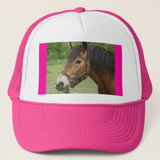 Pferderosa Hut Truckerkappe (Vorderseite)