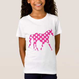 Pferderosa Tupfen-schöner Aloha Hawaiianer T-Shirt