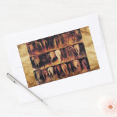 Pferderücken, Pergament Rechteckiger Aufkleber (Umschlag)