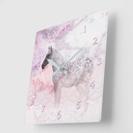 Pferderückensturm Quadratische Wanduhr (Winkel)