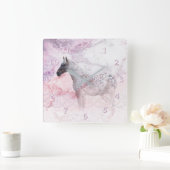 Pferderückensturm Quadratische Wanduhr (Zuhause)