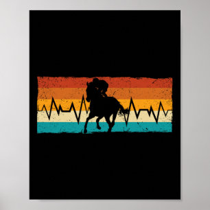 Pferderückfahrer Reitsport Reittier Reitpferd Reit Poster