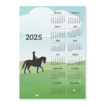 Pferderückfahrt 2025 Kalender Magnetkarte