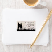 Pferderückfahrt Couple Reitadresse Adressaufkleber (Insitu)