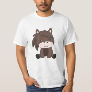 Pferderückfahrt mit Niedlichem Pferdekiefer für Ki T-Shirt