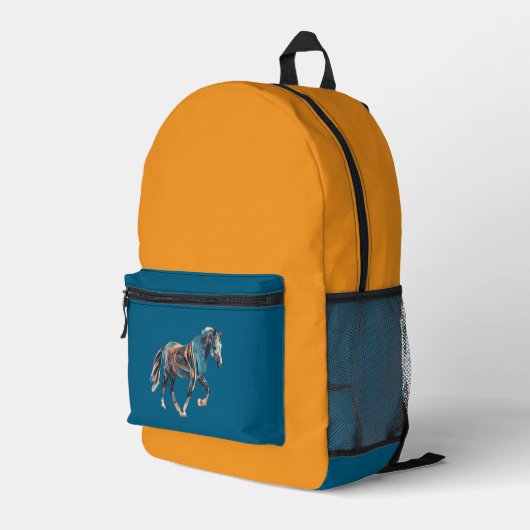 Pferderucksack/Tasche Bedruckter Rucksack (Rückseitige Ecke Rechts)