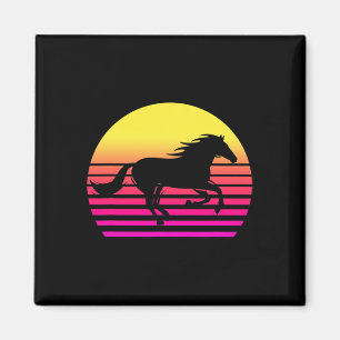 Pferderückseite 80er Pferdegeschenk Reiten Reiten Magnet