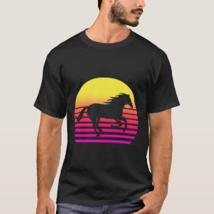 Pferderückseite 80er Pferdegeschenk Reiten Reiten T-Shirt