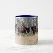 Pferderuecken-ReitTasse Zweifarbige Tasse (Mittel)