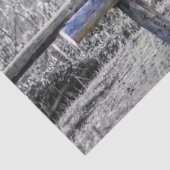 Pferdesattel auf dem Corral Fence Western Seidenpapier (Detail)