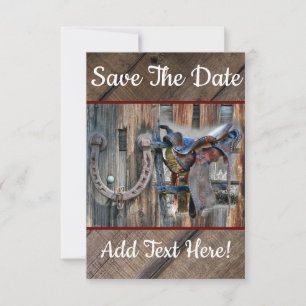 Pferdesattel Horseshoe Rustikaler Western Rett The Save The Date