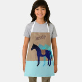 Pferdesattel Kinder Kochkunst personalisiert Schürze (Insitu)