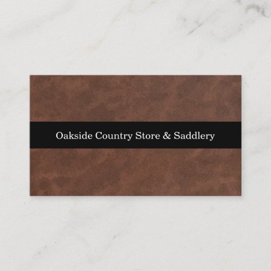 Pferdesatteliers-Leder-Themenkarte Visitenkarte (Vorderseite)