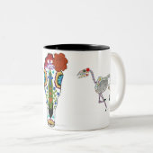 Pferdeschädel-Tag der Toten Zweifarbige Tasse (VorderseiteRechts)