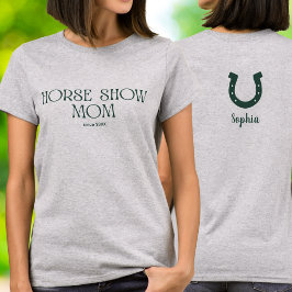 Pferdeschau-Mama Vintage-Typografie T-Shirt