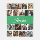 Pferdeschleuse für Mädchen, Kinder benennen Schuhe Fleecedecke (Vorderseite)