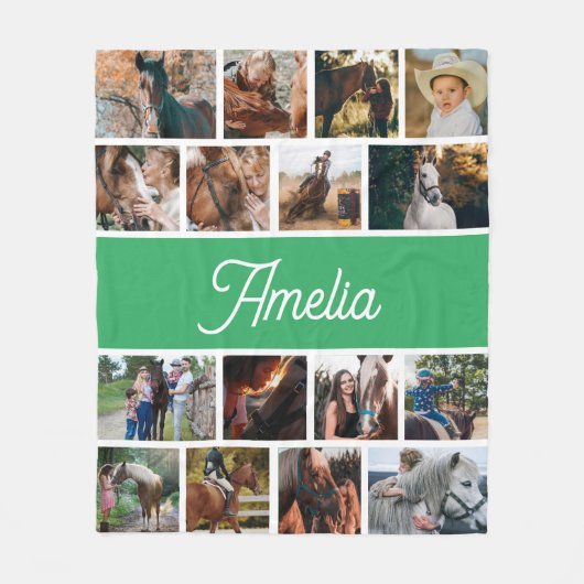 Pferdeschleuse für Mädchen, Kinder benennen Schuhe Fleecedecke (Vorderseite)