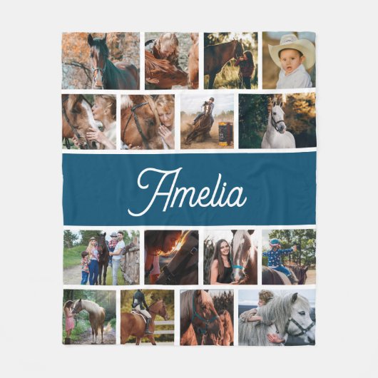 Pferdeschleuse für Mädchen, Kinder benennen Schuhe Fleecedecke (Vorderseite)