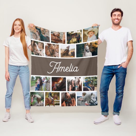 Pferdeschleuse für Mädchen, Kinder benennen Schuhe Fleecedecke (Beispiel)