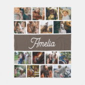 Pferdeschleuse für Mädchen, Kinder benennen Schuhe Fleecedecke (Vorderseite)