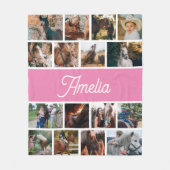 Pferdeschleuse für Mädchen, Kinder benennen Schuhe Fleecedecke (Vorderseite)