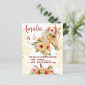 Pferdeschliffe Geburtstagsfeier Einladung (Stehend Vorderseite)