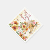 Pferdeschliffen Geburtstagsparty personalisiert Serviette (Ecke)