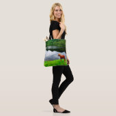 Pferdeschliffenlandschaft Sommergrün Tasche (Am Model)