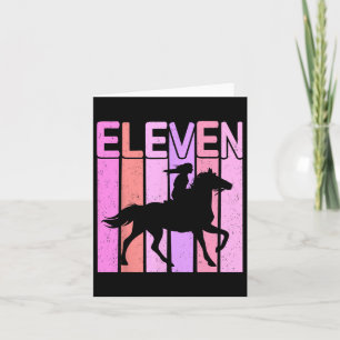 Pferdeschlitten 11. Geburtstag Reiten 11 Jahr Karte