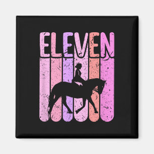 Pferdeschlitten 11. Geburtstag Reiten Magnet