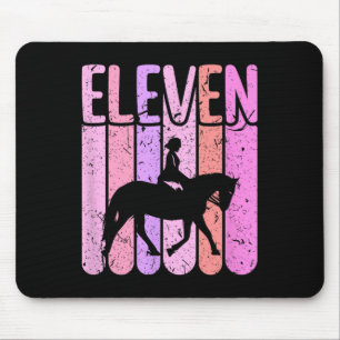 Pferdeschlitten 11. Geburtstag Reiten Mousepad