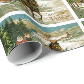 Pferdeschlitten-Fahrt Geschenkpapier (Rolleneckpunkt)