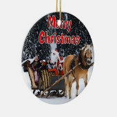 Pferdeschlitten-Fahrt Keramikornament (Rechts)