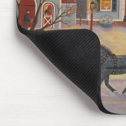 Pferdeschlitten-Fahrt Mousepad (Ecke)
