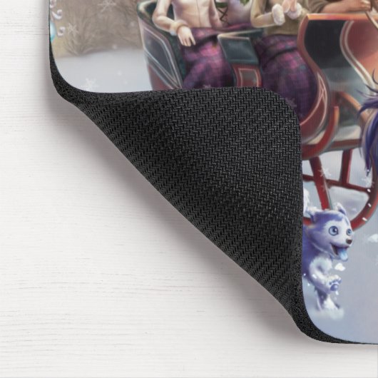 Pferdeschlitten-Fahrt Mousepad (Ecke)