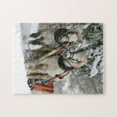 Pferdeschlitten-Fahrt Puzzle (Horizontal)