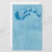 Pferdeschlitten-Fahrweihnachtsbriefpapier Briefpapier (Vorne/Hinten)