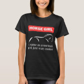 Pferdeschlitten, Funny Horseback Reiten Lover T-Shirt (Vorderseite)