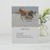 Pferdeschlitten in Polen Einladung (Stehend Vorderseite)