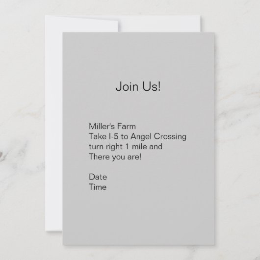 Pferdeschlitten in Polen Einladung (Rückseite)